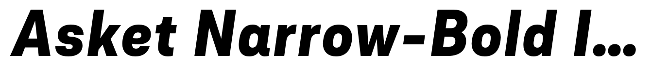 Asket Narrow-Bold Italic